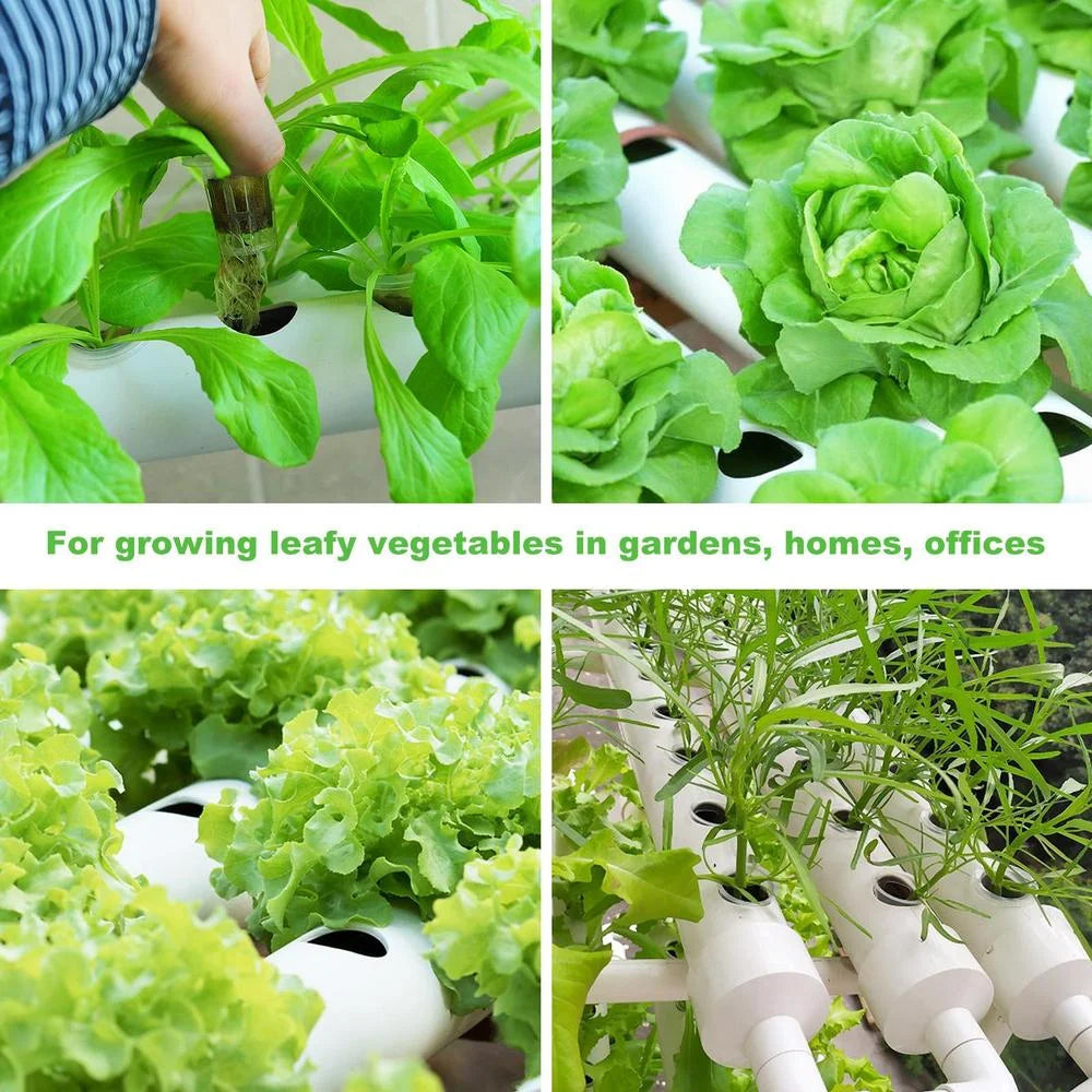 3-Layer/108 Sites Hydroponics Growing System Kits PVC Pipe Soilless Cultivation Garden Vegetables Herbs Planting Tools