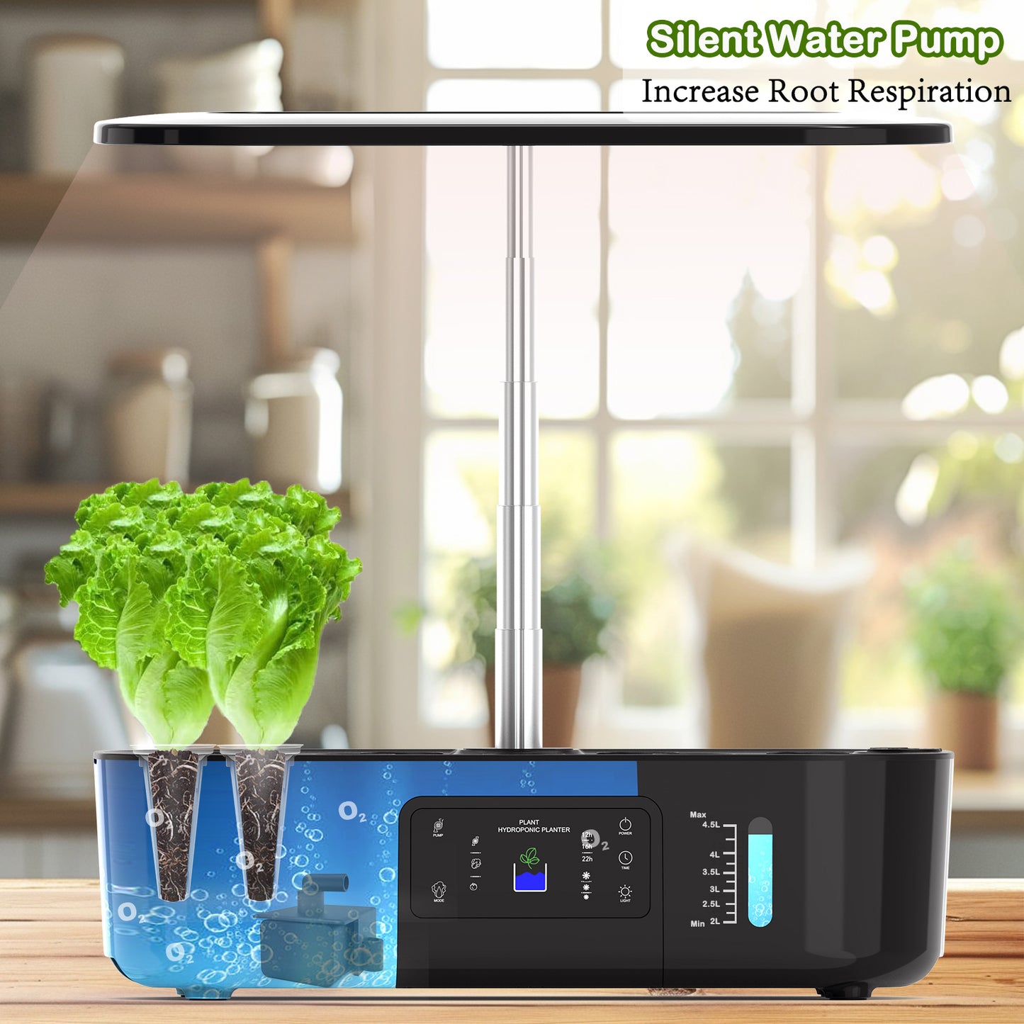 Hydroponics Growing System,BHTNYOO-13 Pods Indoor Herbs Garden Gardening Kit with Multi-Mode Adjustable Height LED Growth Lights