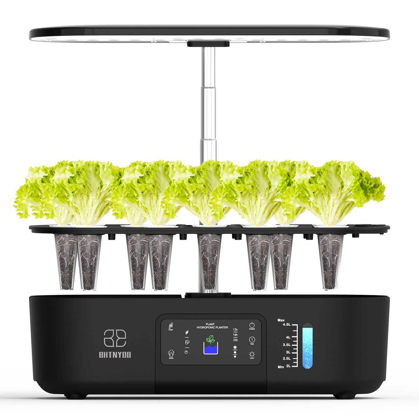 Hydroponics Growing System,BHTNYOO-13 Pods Indoor Herbs Garden Gardening Kit with Multi-Mode Adjustable Height LED Growth Lights